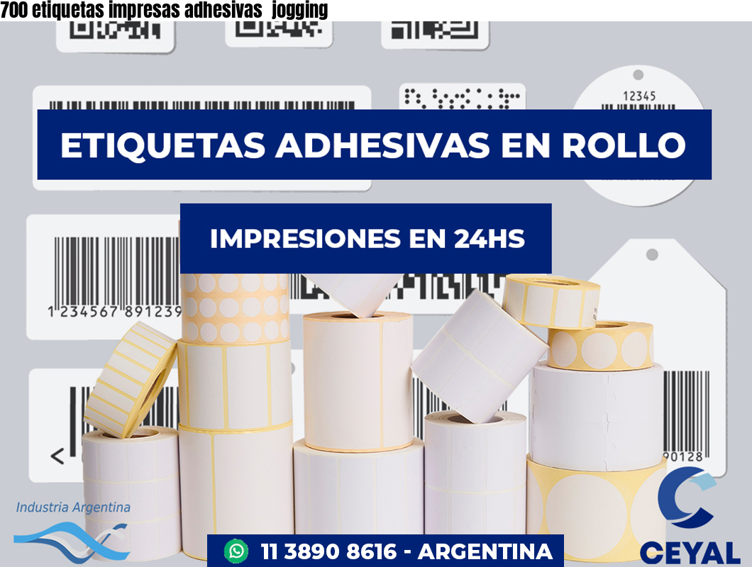 700 etiquetas impresas adhesivas  jogging