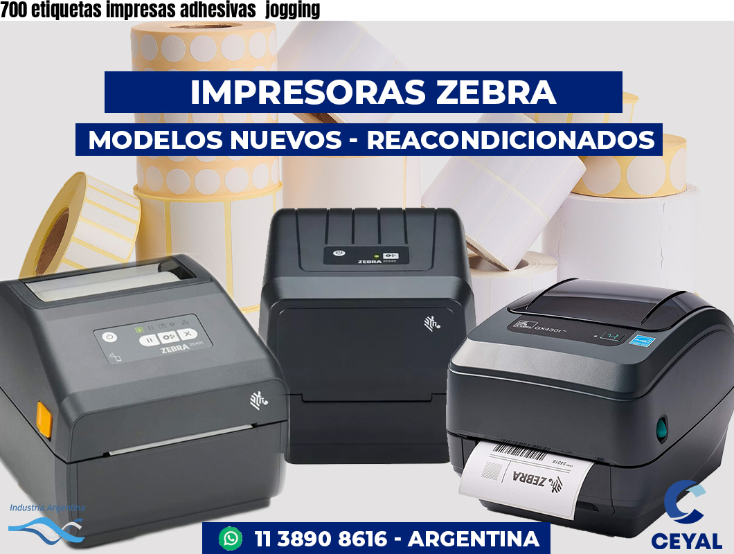 700 etiquetas impresas adhesivas  jogging