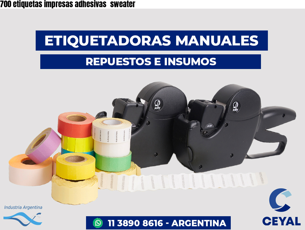700 etiquetas impresas adhesivas  sweater