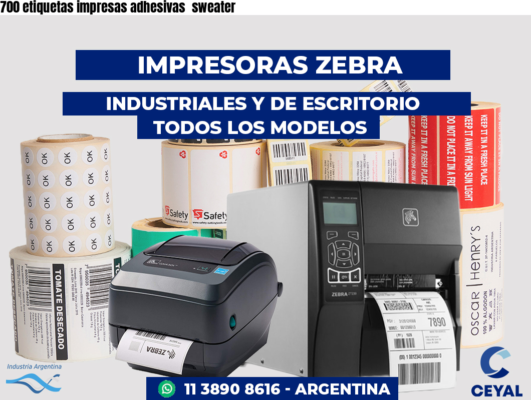 700 etiquetas impresas adhesivas  sweater