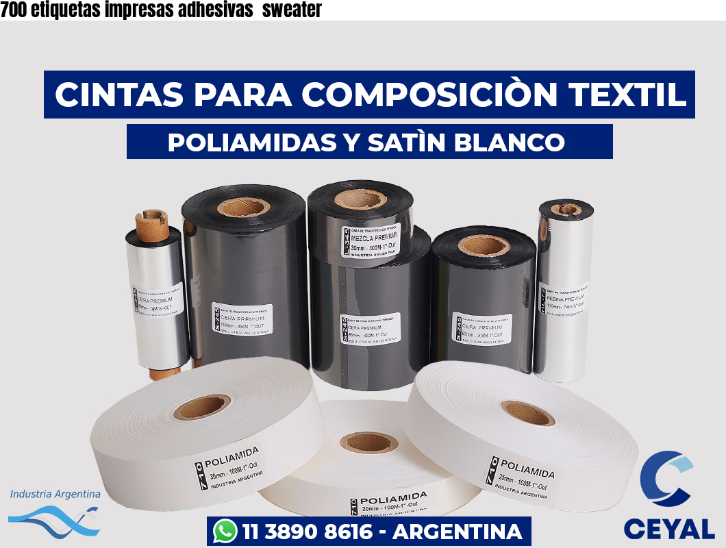 700 etiquetas impresas adhesivas  sweater