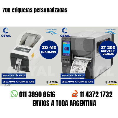 700 etiquetas personalizadas