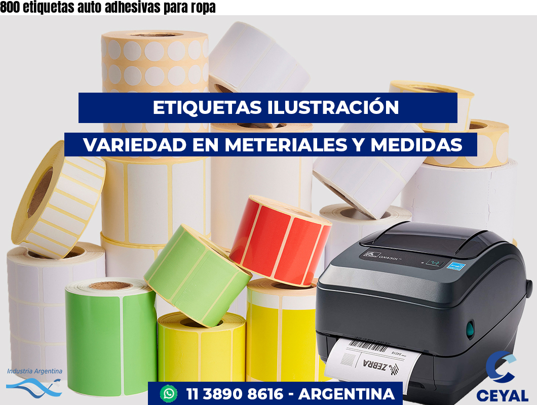 800 etiquetas auto adhesivas para ropa
