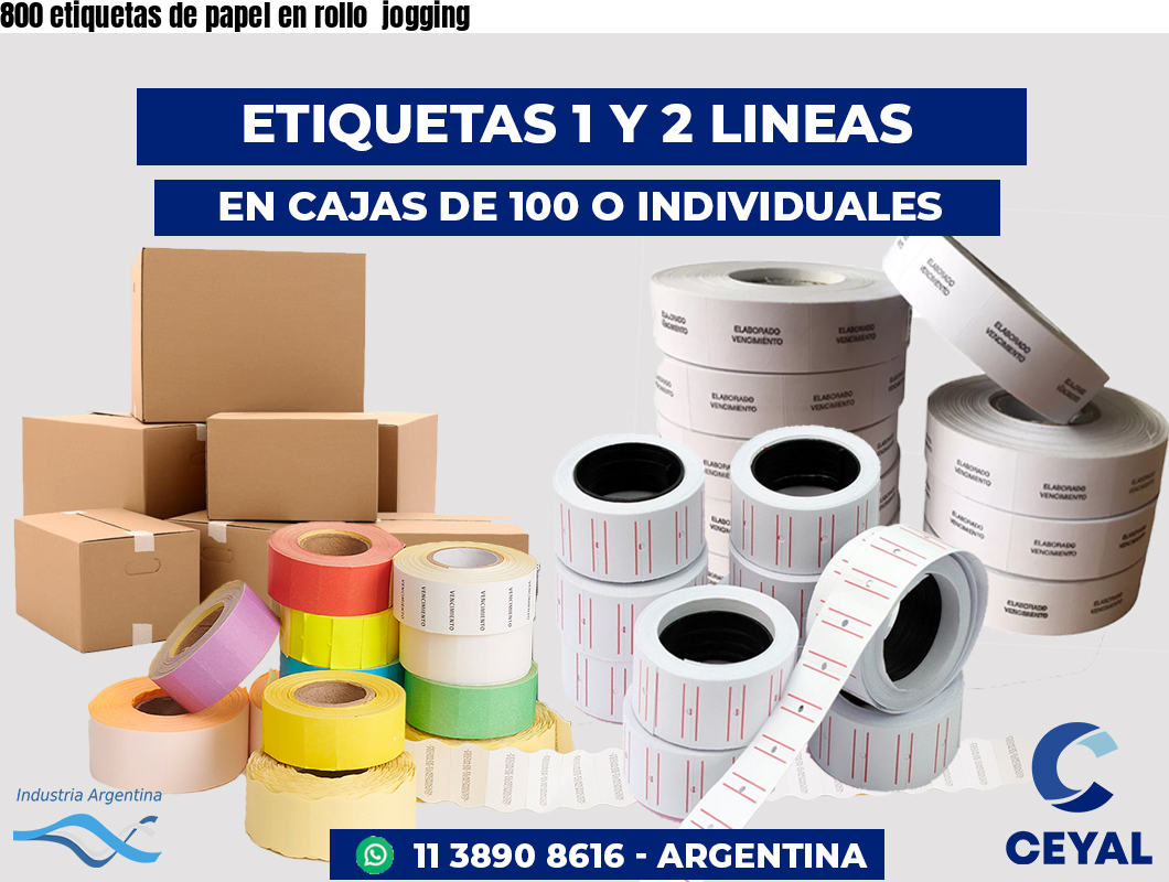 800 etiquetas de papel en rollo  jogging