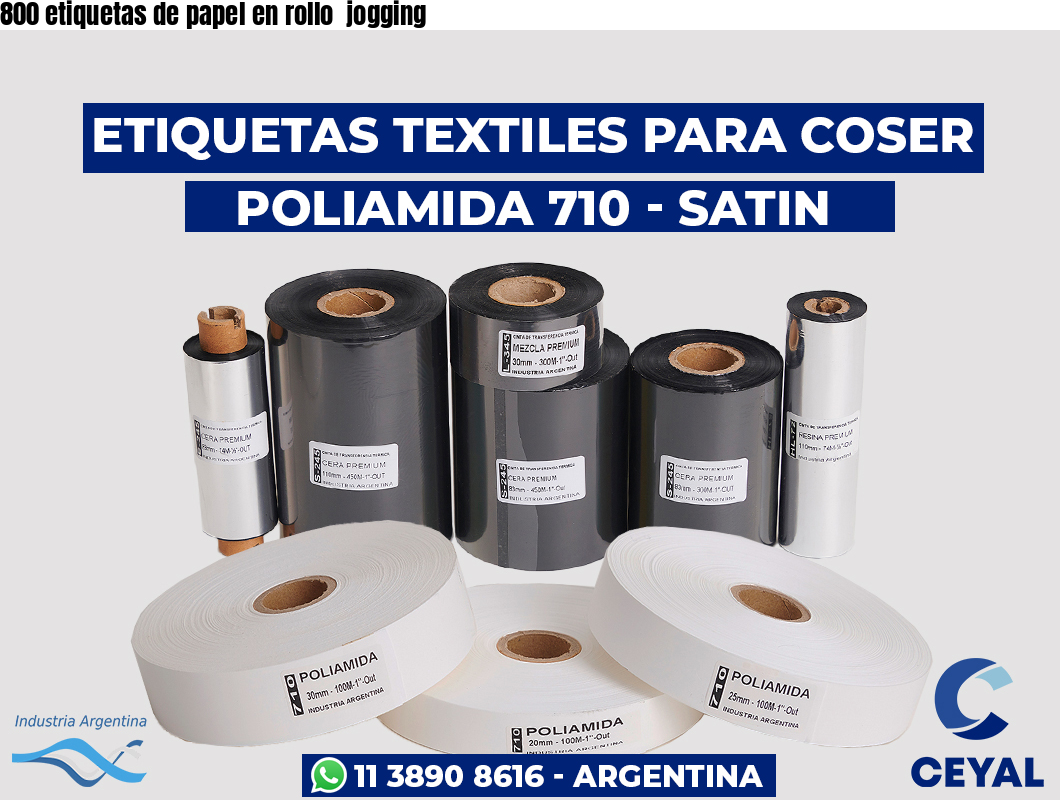 800 etiquetas de papel en rollo  jogging