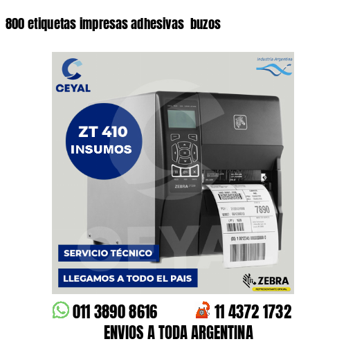 800 etiquetas impresas adhesivas  buzos
