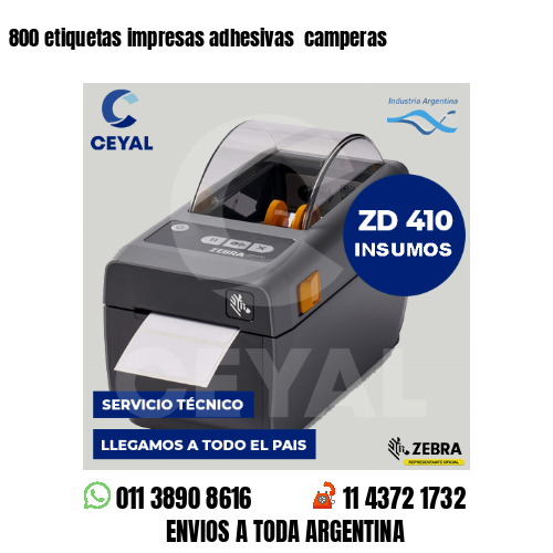 800 etiquetas impresas adhesivas camperas