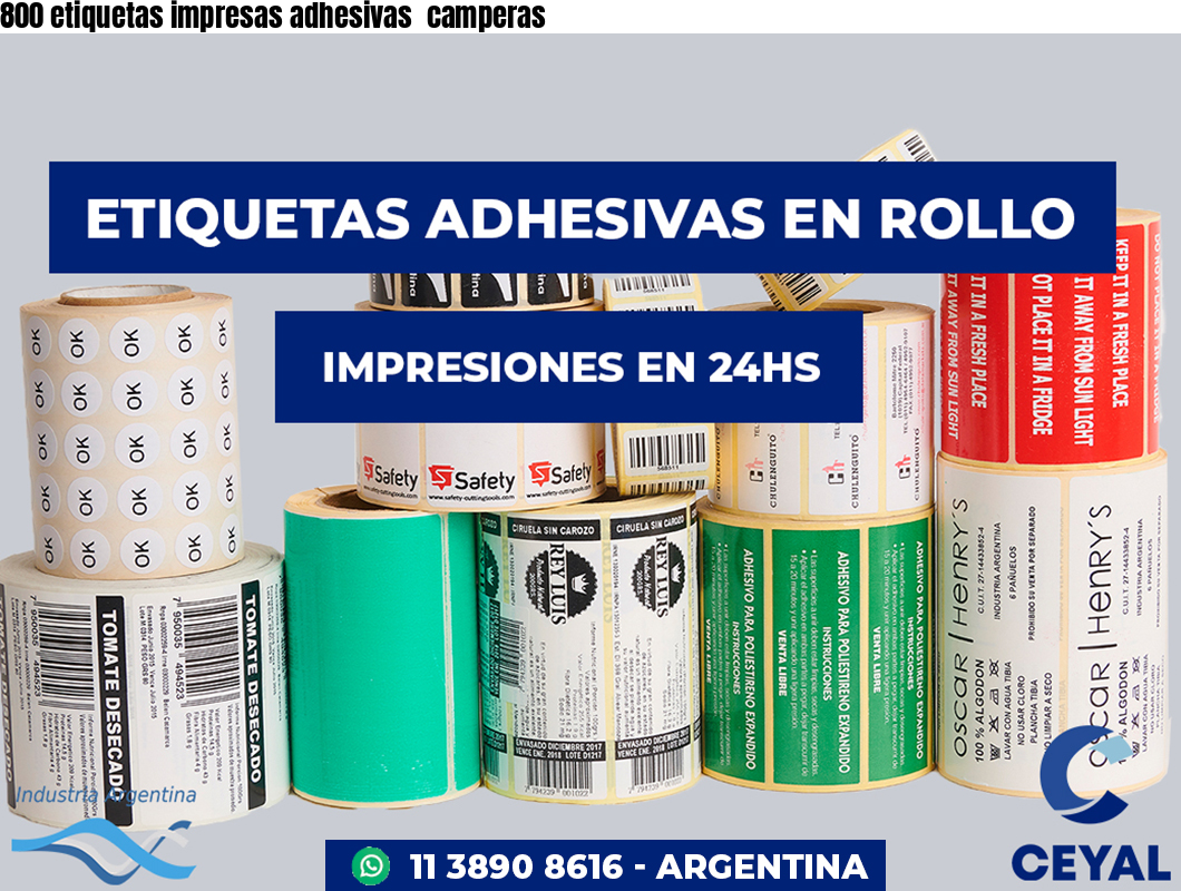 800 etiquetas impresas adhesivas  camperas