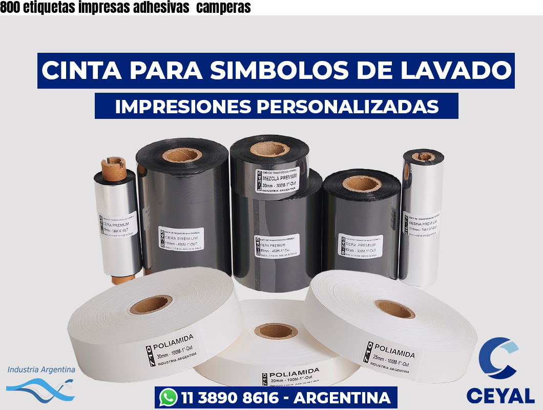 800 etiquetas impresas adhesivas  camperas