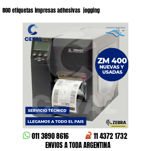 800 etiquetas impresas adhesivas  jogging