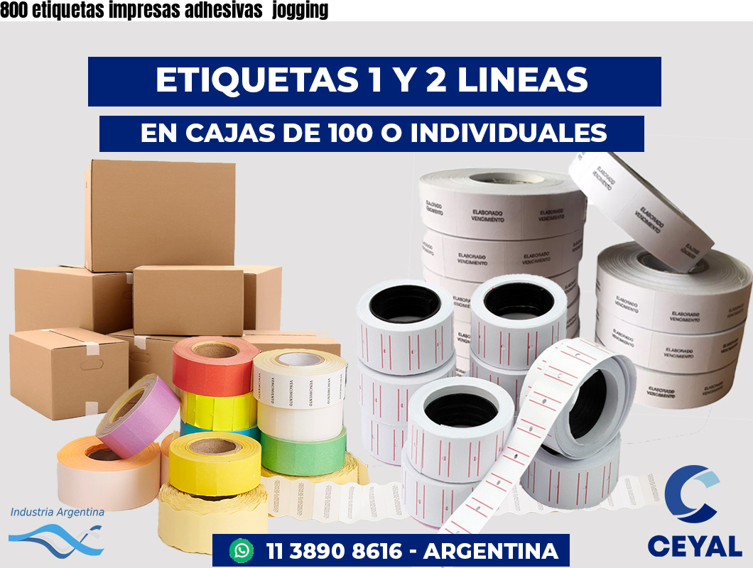 800 etiquetas impresas adhesivas  jogging