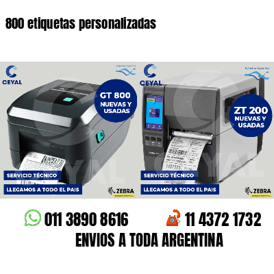 800 etiquetas personalizadas
