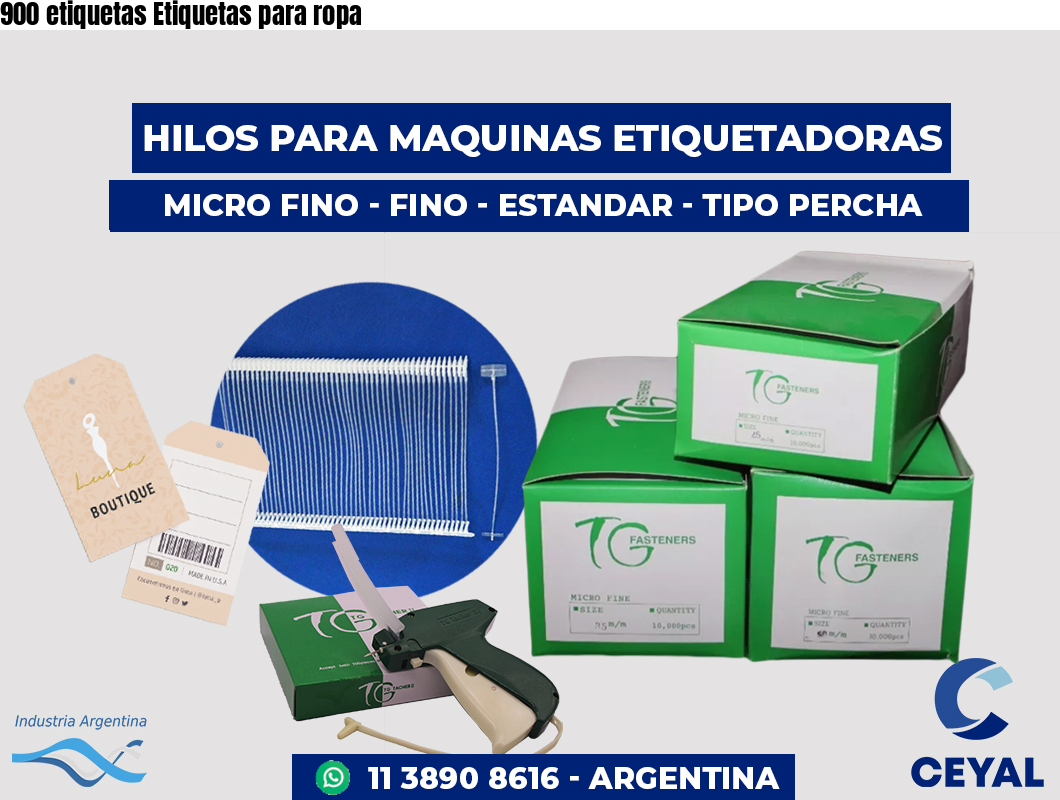 900 etiquetas Etiquetas para ropa