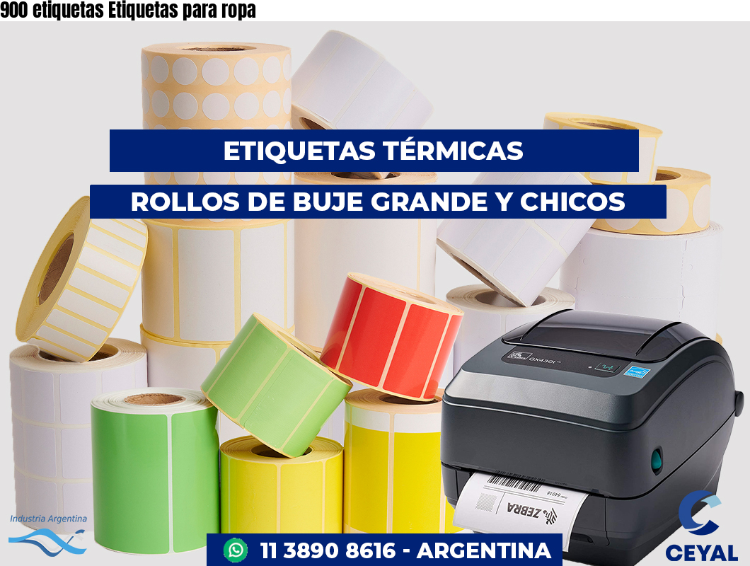 900 etiquetas Etiquetas para ropa