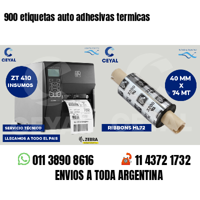 900 etiquetas auto adhesivas termicas