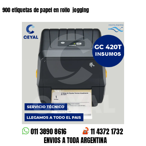 900 etiquetas de papel en rollo  jogging