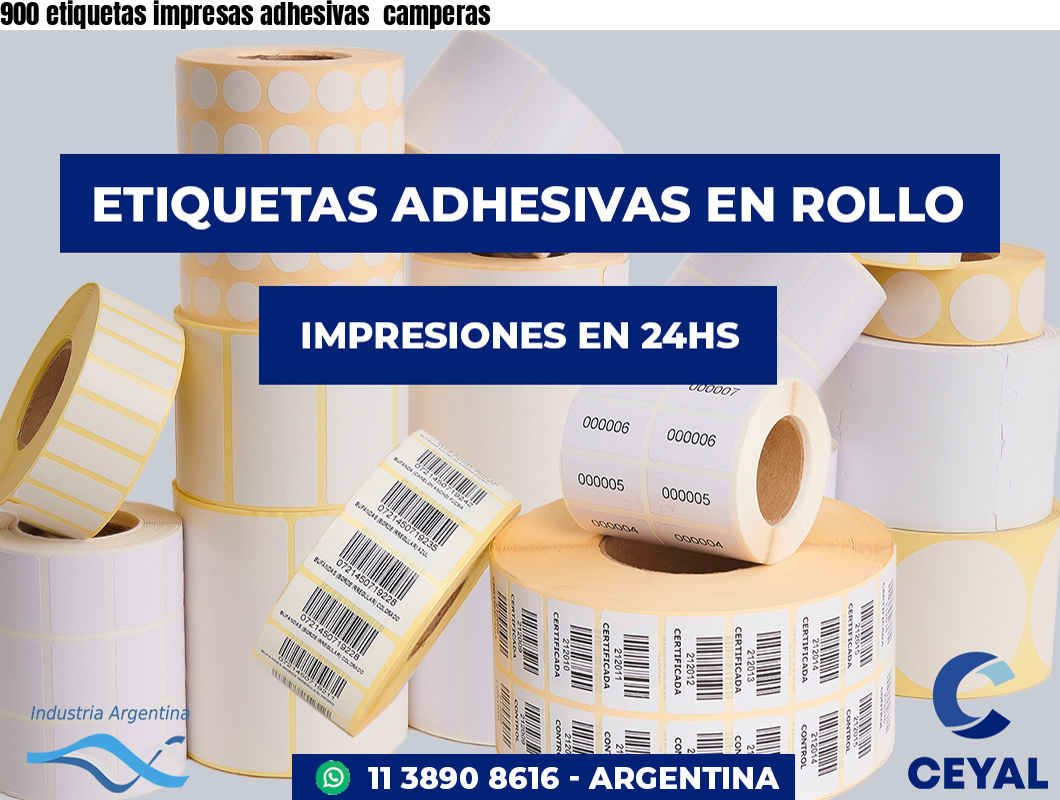 900 etiquetas impresas adhesivas  camperas