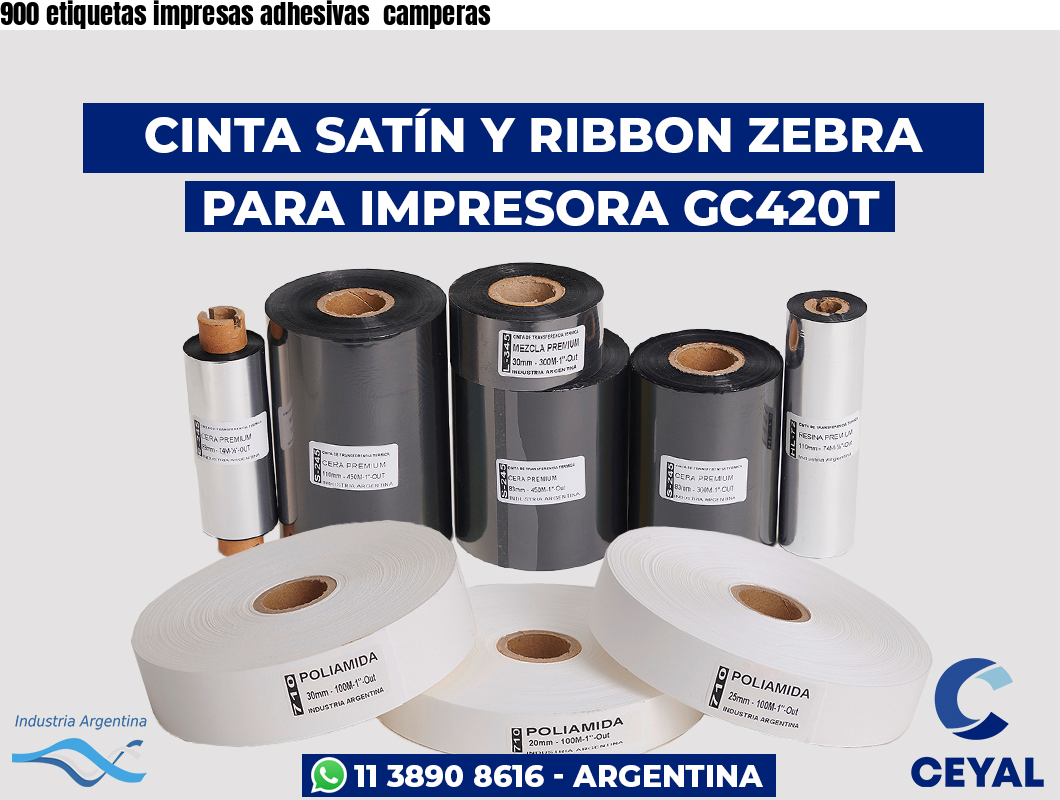900 etiquetas impresas adhesivas  camperas