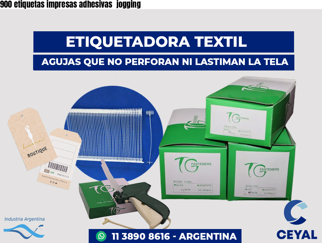 900 etiquetas impresas adhesivas  jogging