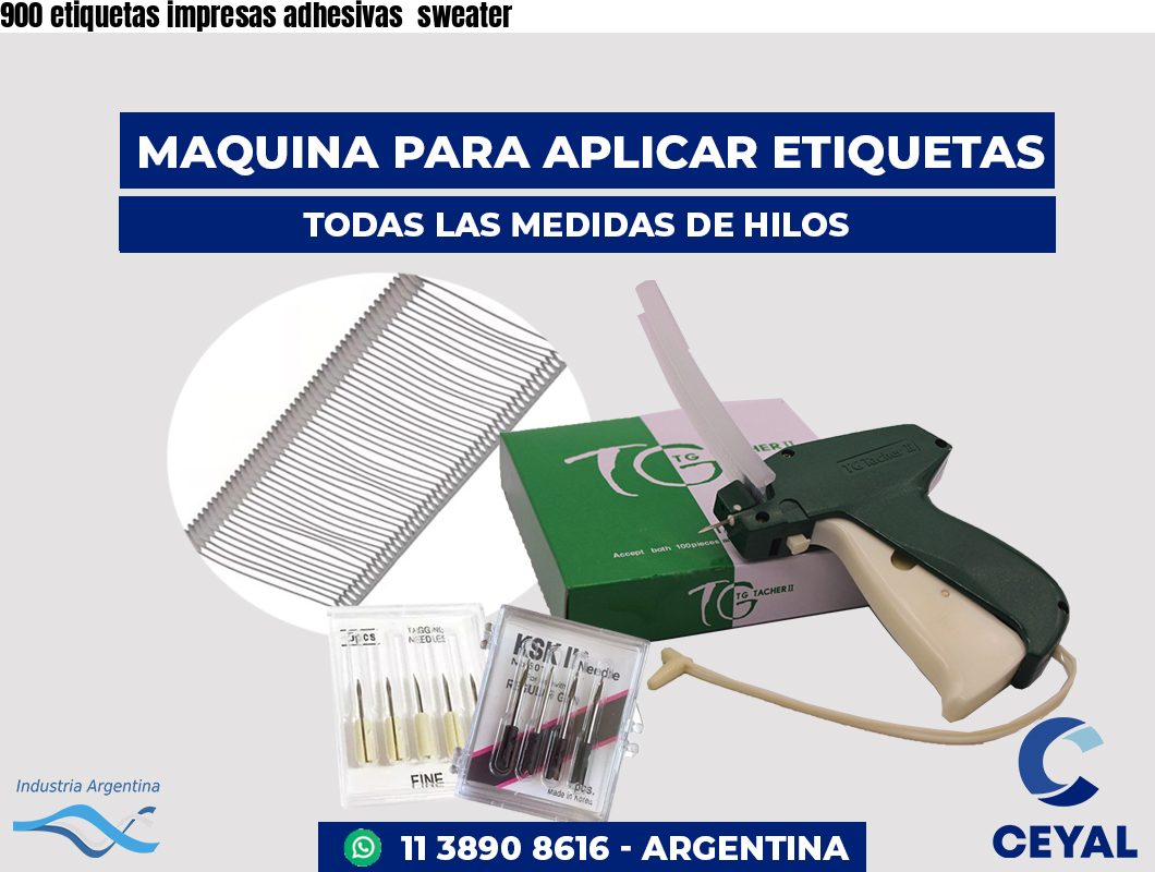 900 etiquetas impresas adhesivas  sweater