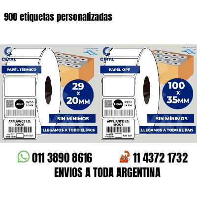900 etiquetas personalizadas