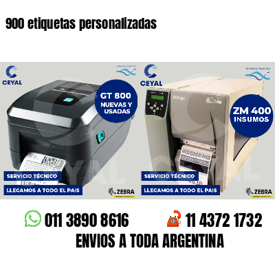 900 etiquetas personalizadas