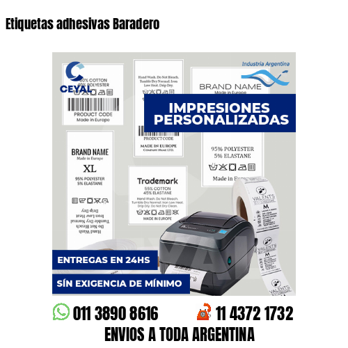 Etiquetas adhesivas Baradero