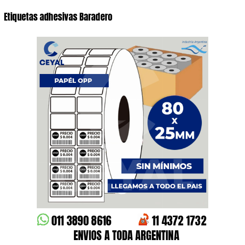 Etiquetas adhesivas Baradero