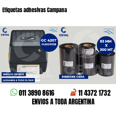 Etiquetas adhesivas Campana