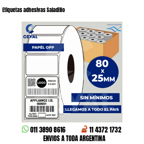 Etiquetas adhesivas Saladillo