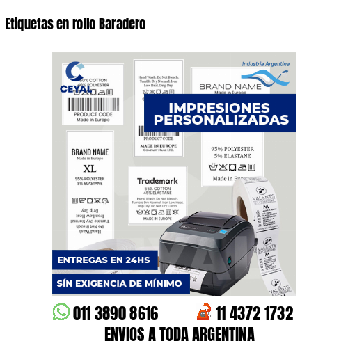 Etiquetas en rollo Baradero