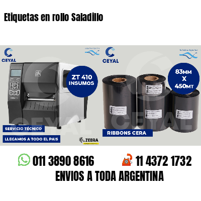 Etiquetas en rollo Saladillo