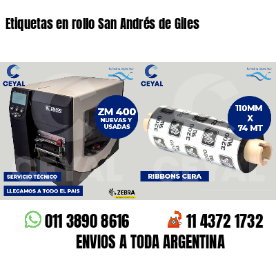 Etiquetas en rollo San Andrés de Giles
