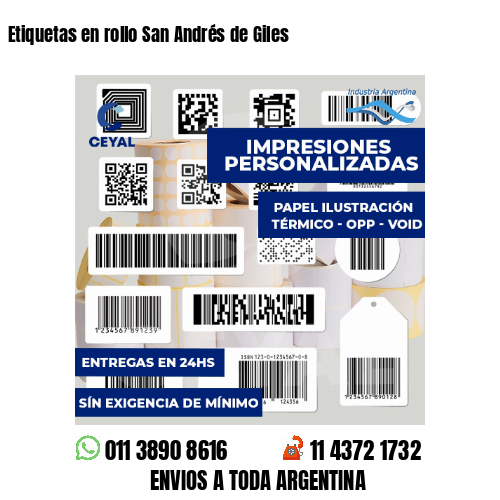 Etiquetas en rollo San Andrés de Giles
