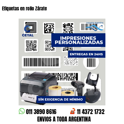 Etiquetas en rollo Zárate