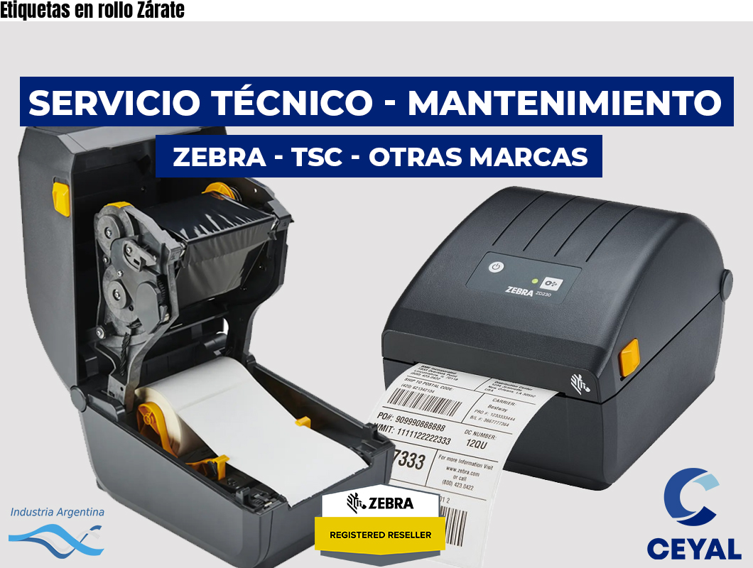Etiquetas en rollo Zárate