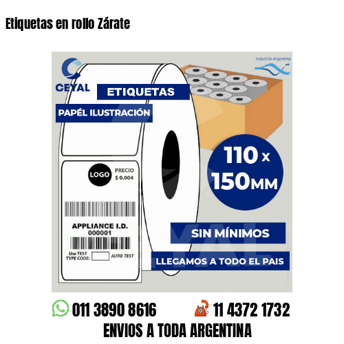 Etiquetas en rollo Zárate