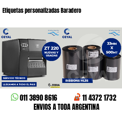 Etiquetas personalizadas Baradero