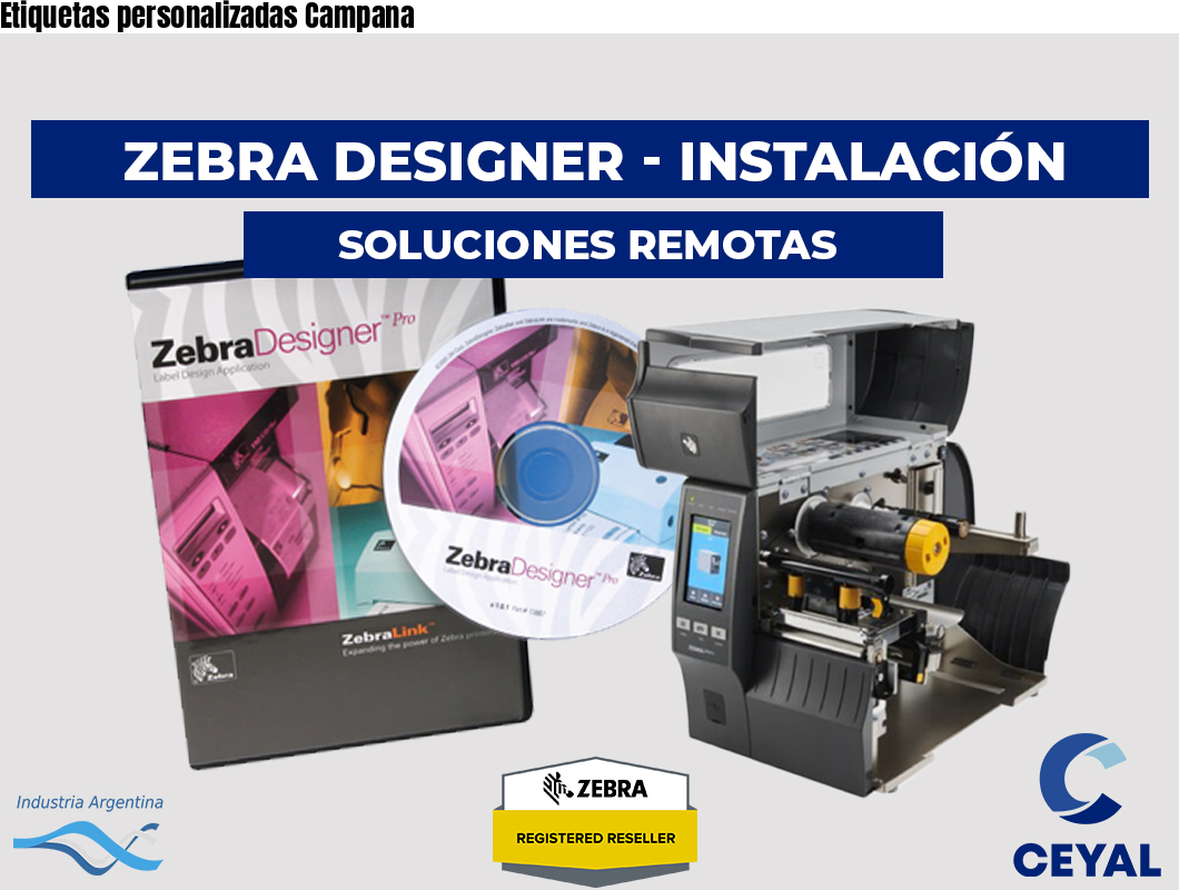 Etiquetas personalizadas Campana