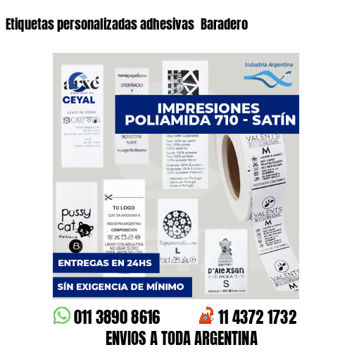 Etiquetas personalizadas adhesivas  Baradero