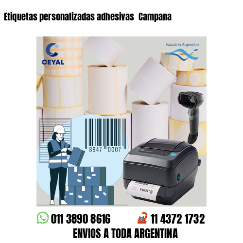 Etiquetas personalizadas adhesivas  Campana