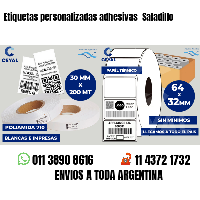 Etiquetas personalizadas adhesivas  Saladillo
