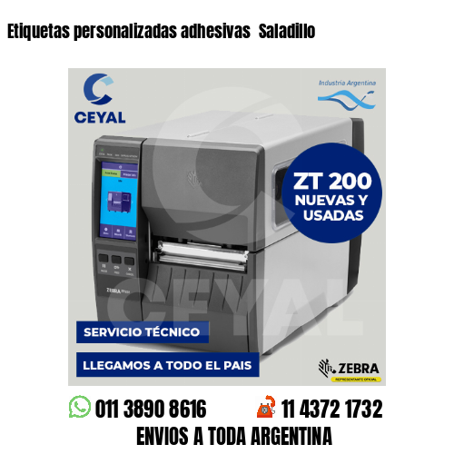 Etiquetas personalizadas adhesivas  Saladillo