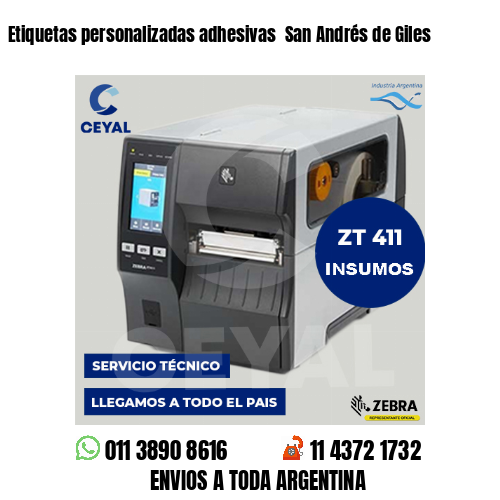 Etiquetas personalizadas adhesivas  San Andrés de Giles