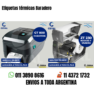 Etiquetas térmicas Baradero