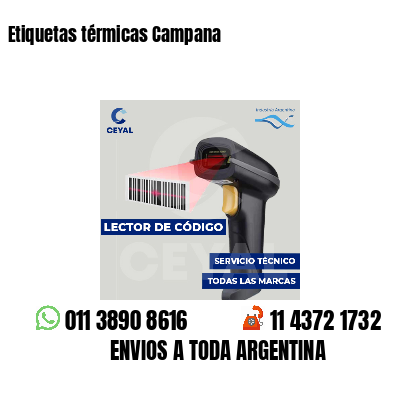 Etiquetas térmicas Campana