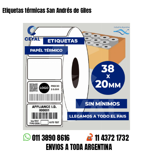 Etiquetas térmicas San Andrés de Giles