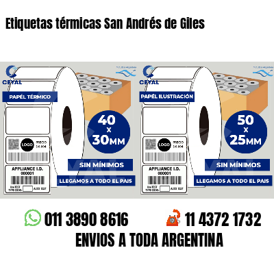 Etiquetas térmicas San Andrés de Giles