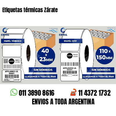 Etiquetas térmicas Zárate