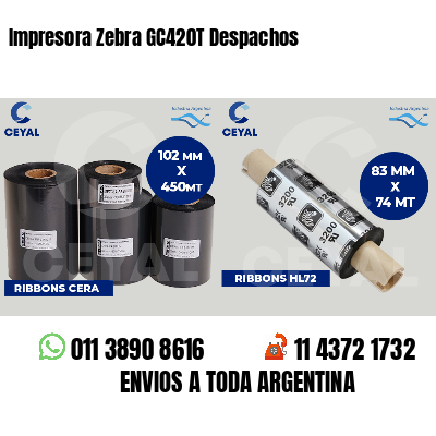Impresora Zebra GC420T Despachos